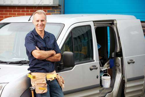 Plumber by van
