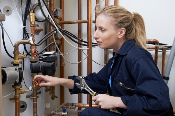 Plumber Fixing Central Heating
