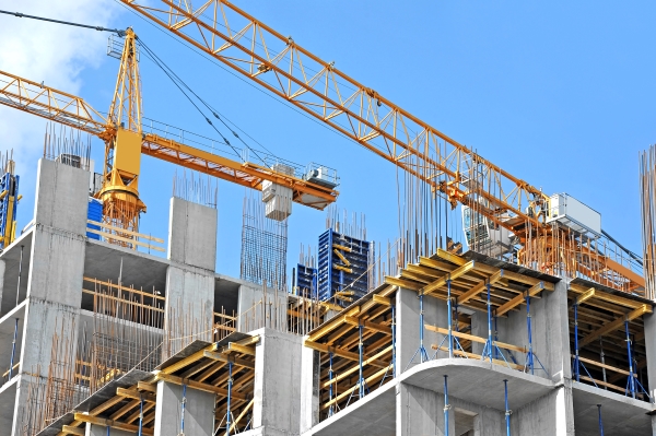 Construction Site With Cranes