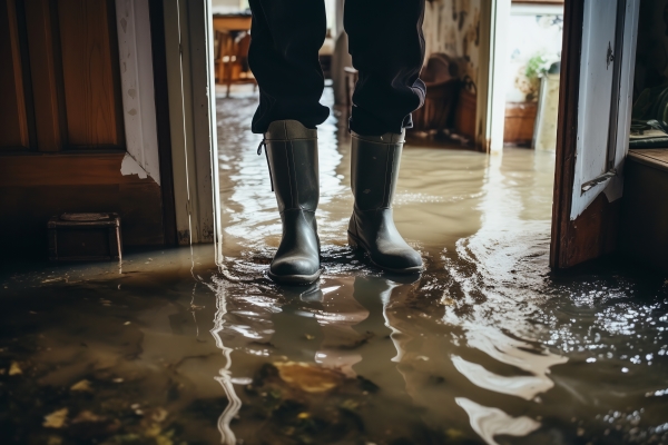 Flooded House From Burst Pipe