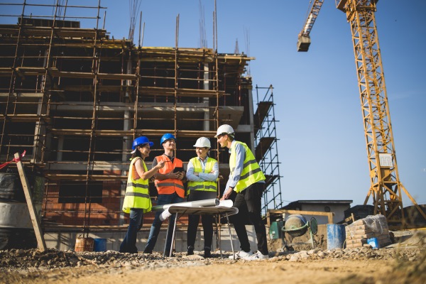 construction workers on site