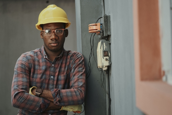 Construction Worker in a hard hat