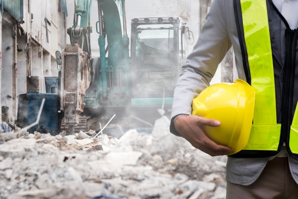 Demolition Machine at Construction Site