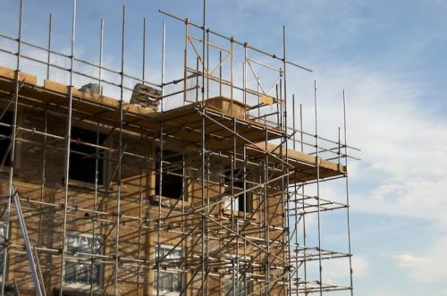 Scaffolding self build property London